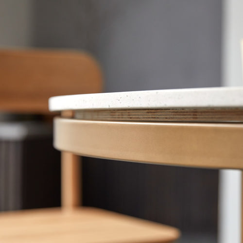 Tikamoon Ronde tafel van metaal en terrazzo voor 4/6 personen - Wit - vtwonen shop