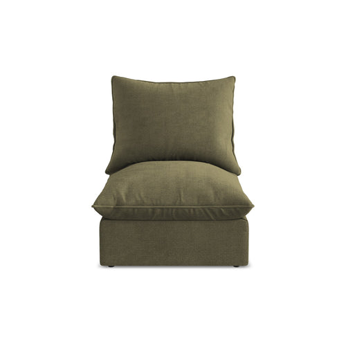 LaMiaSofa Bankmodule midden Ravenna - textuurstof - olijf - 75x90x77