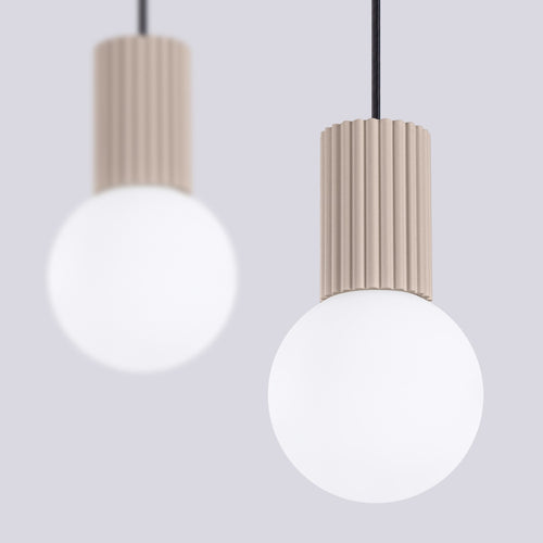 Sollux Lighting Hanglamp HALO 2L taupe - 33,5x6x120cm