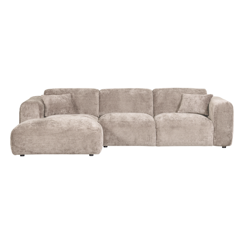 WOOOD chaise longue bank links Cloud - Chenille - Naturel - 80x280x165