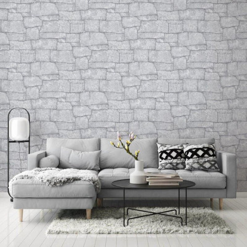 Erismann behang steen grijs - 53 cm x 10.05 m - 661451 - vtwonen shop