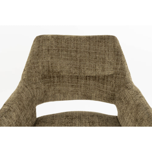 Housecraft Living Merel Eetkamerstoelen Armleuning Groen - Set van 2