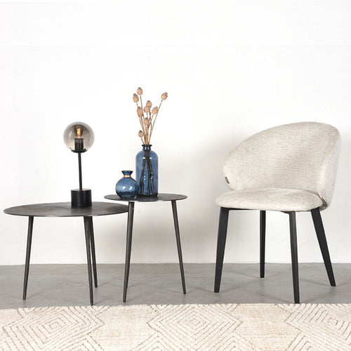 LABEL51 Eetkamerstoel Logan - Crème - Zithoogte 46cm - Set van 2 - vtwonen shop