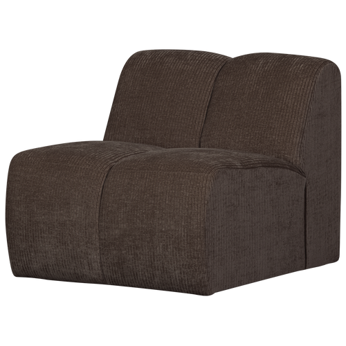 WOOOD 1-zits bank Mojo - Ribstof - Bruin - 74x80x97 - vtwonen shop