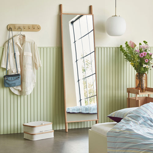 Hübsch opbergdozen Ecru - bamboe/canvas/katoen/polyester - 38x26xh9cm - vtwonen shop