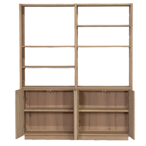 DÉJA Living Wandkast Levi - Naturel Eikenhout - 180x38x210cm - vtwonen shop