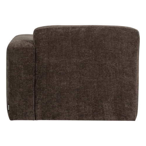 WOOOD 1-zits bank arm rechts Mojo Base - Ribstof - Bruin - 74x105x97