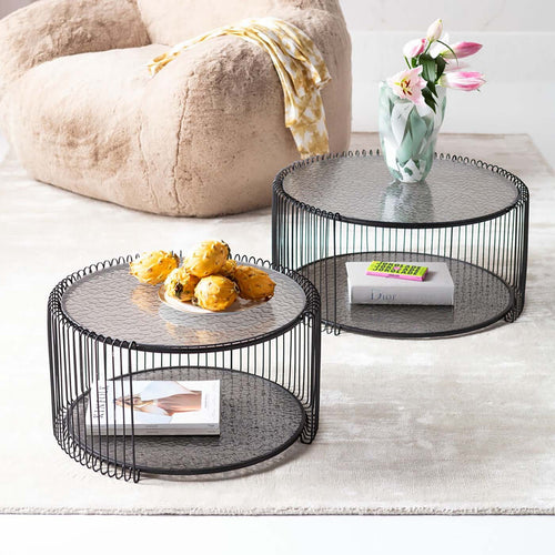 Kare Design Salontafel Wire Double Bubble zwart (2/Set) - vtwonen shop