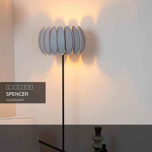 Lucide vloerlamp SPENCER - 1xE27 - Grijs - vtwonen shop
