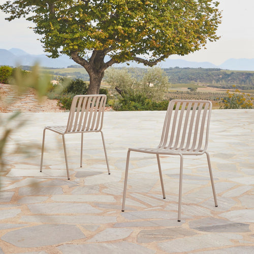 Tikamoon Metalen tuinstoel in crèmekleur - Beige