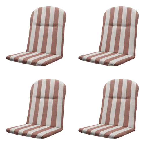 Madison kuipstoelkussen hoge rug Amora - bruin - 96x45x3,5cm - set van 4