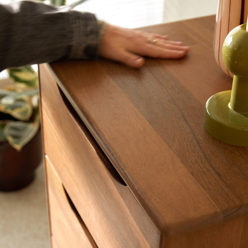 Tikamoon Ladekast van massief mangohout - Bruin