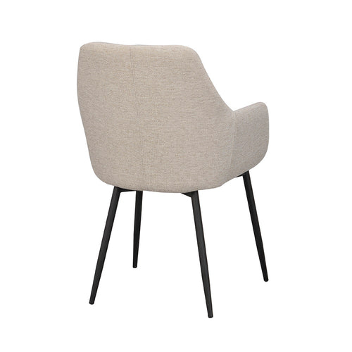 Rowico Home Reily Eetkamerstoel Beige - Armleuning - Set Van 2