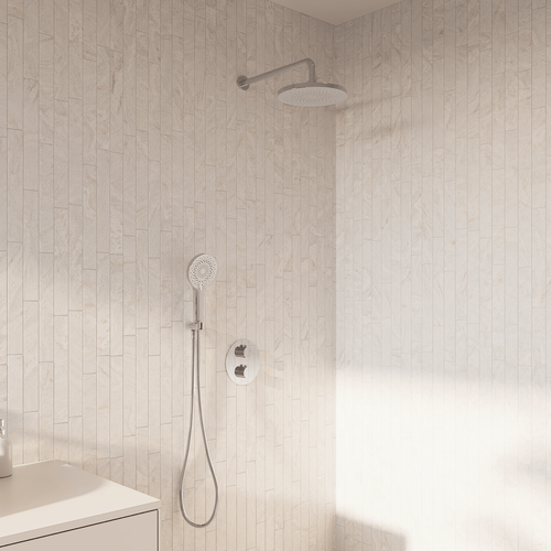LOMAZOO inbouwdoucheset Cassia - met thermostaatkraan & ronde handdouche - chroom