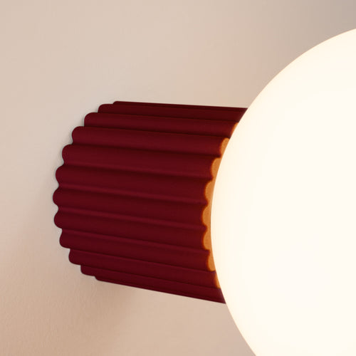 Sollux Lighting Wandlamp HALO bordeaux IP44 - 12x17x12cm