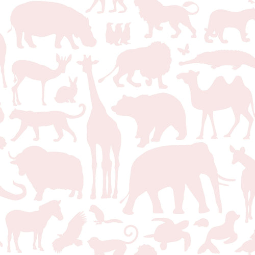 ESTAhome behang dieren zacht roze - 53 cm x 10.05 m - 139052