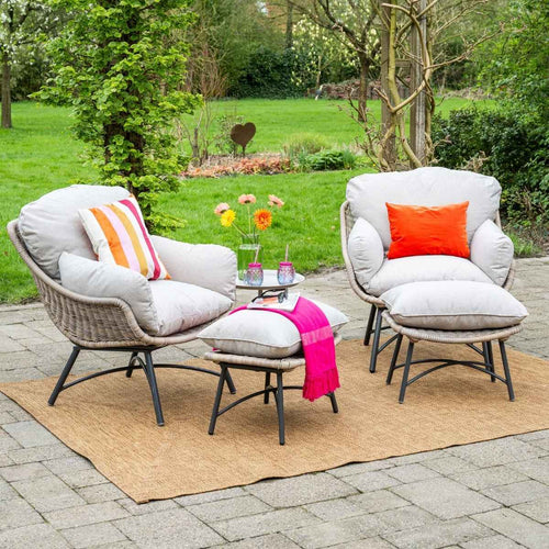 Garden Impressions Loungestoelen Selene vintage willow incl bijzettafel