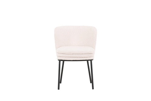 Rebellenclub Eetkamerstoel Bala - Set van 2 - Wit Bouclé