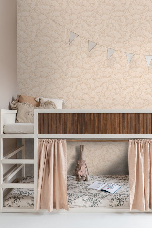 ESTAhome behang klaprozen beige - 53 cm x 10.05 m - 139705