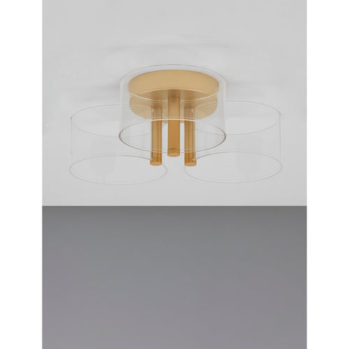 Merano Hayward Geïntegreerde LED Semi Flush Light Messing Goud Metaal LED 20.5W 950Lm 3000K