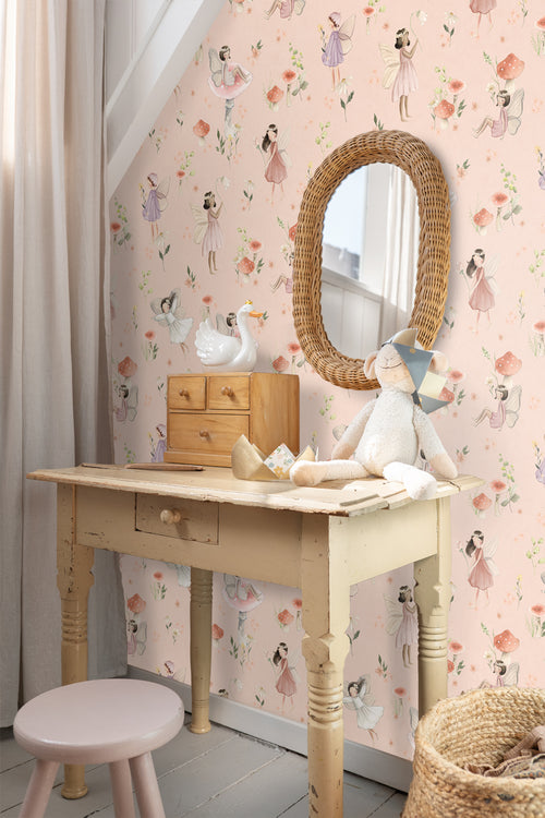 ESTAhome behang elfjes roze - 50 x 900 cm - 131341 - vtwonen shop