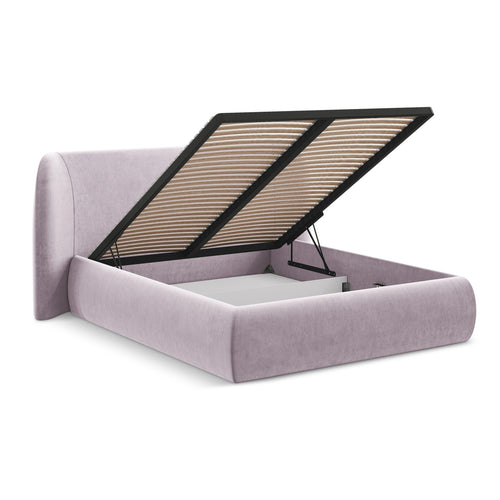 LaMiaSofa Bed met opbergruimte Trieste - velours - lavendel - 230x215x110