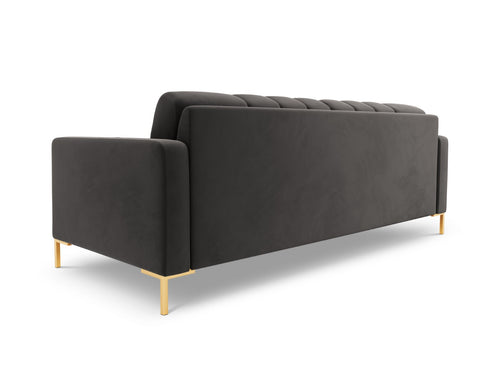 Cosmopolitan Design Bank Bali 4-zits, flueel, donkergrijs - 96x217x75cm