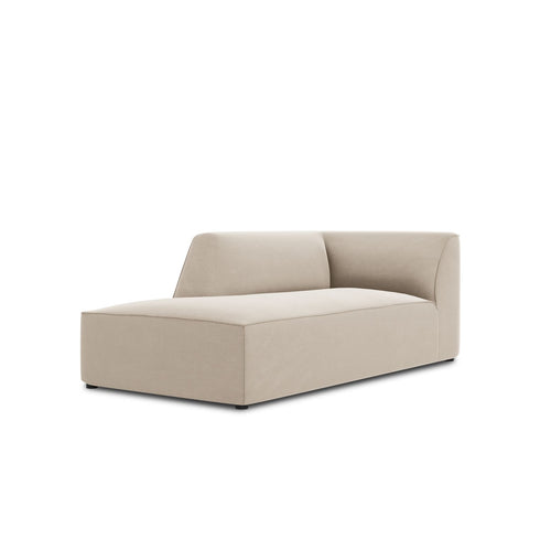 Cosmopolitan Design - Ligstoel links Siena flueel beige - 181x93x69cm