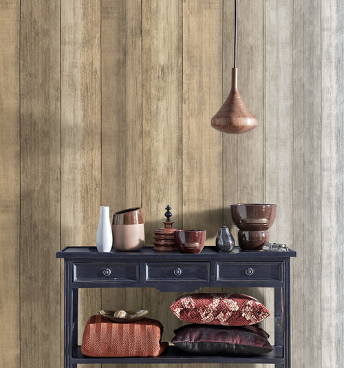 Sanders & Sanders behang houtlook beige en bruin - 53 cm x 10 m - 640053 - vtwonen shop