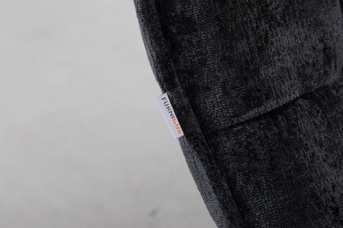 FurniLux Fauteuil Sam Black van  - Stof - Met en ronde voet - Verstelbaar en draaibaar - 100% polyester - 76 x 81 x 109cm - vtwonen shop