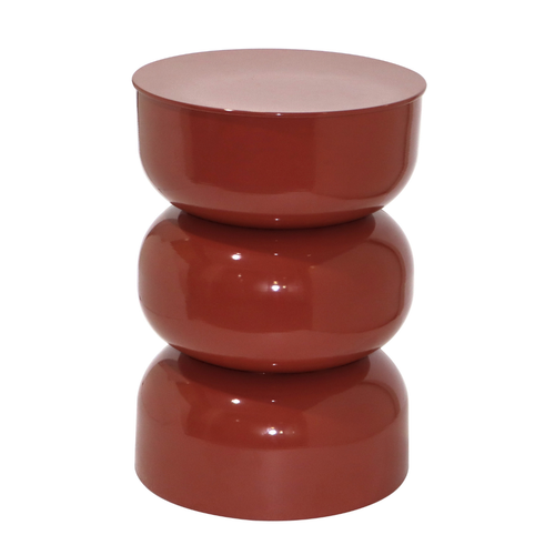 Calicosy - Bijzettafel Metalen ELLA - Terracotta - 36x36x50 cm