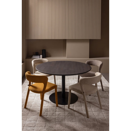 WOOOD eetkamerstoelen Noble - Polyester - Taupe - Set van 6 - vtwonen shop