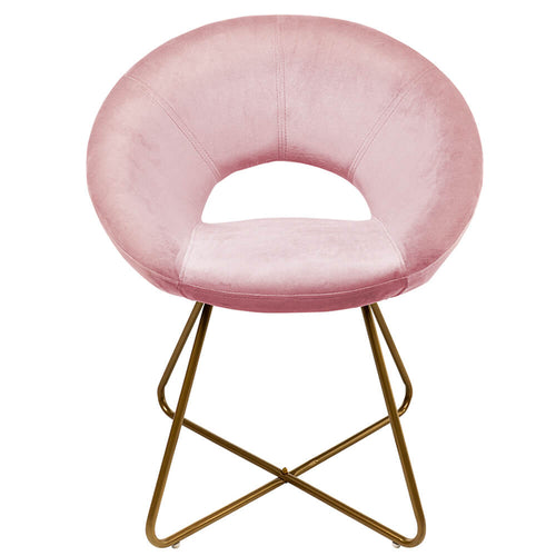 Home Deluxe Fluwelen stoel SELESA Roze - vtwonen shop