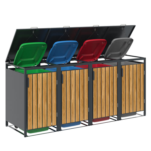 Garden Impressions BinPort containerbox 4 containers antraciet teak look