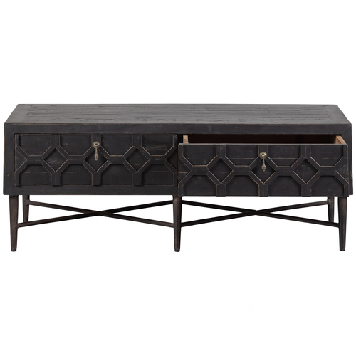 WOOOD tv-meubel/salontafel Bequest - Hout - Zwart - 46x120x60 - vtwonen shop