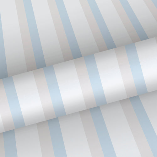 Sanders & Sanders behang strepen lichtblauw, beige en wit - 53 cm x 10 m - 640594 - vtwonen shop