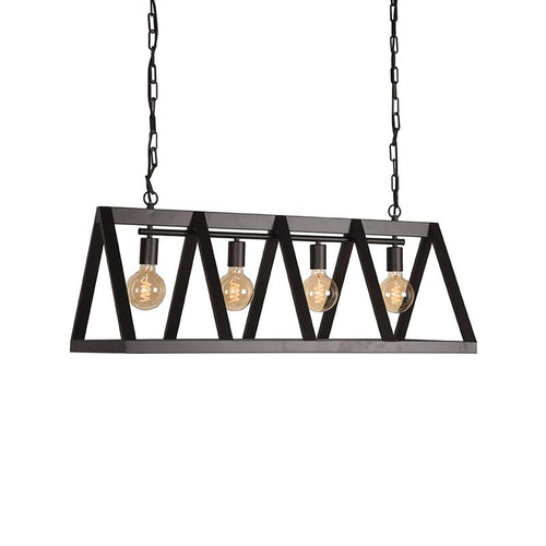 LABEL51 Hanglamp Roof - Zwart Metaal - 95x35x38cm - vtwonen shop