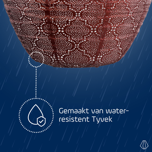 Lumiz solar lampion - bazaar crown - 40 cm - koper