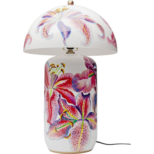 Kare Design Tafellamp roze lelies