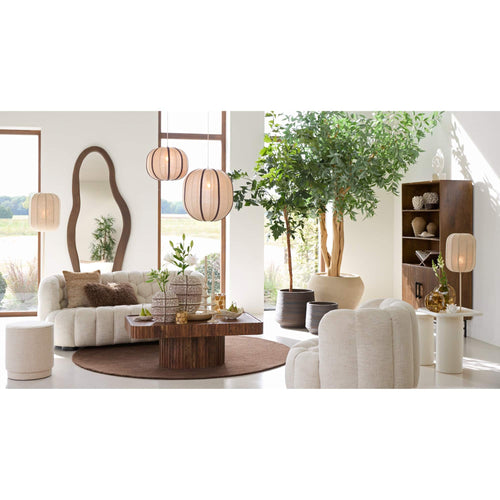 Light & Living vloerlamp Solune - bruin - Ø35cm