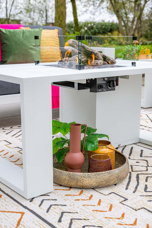 Cozy living sfeerhaard Sines - mat wit - aluminium - 130x70 cm - vtwonen shop