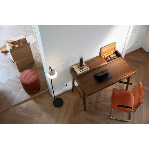 Zuiver Ridge Rib Eetkamerstoelen Armleuning Oranje - Set van 2