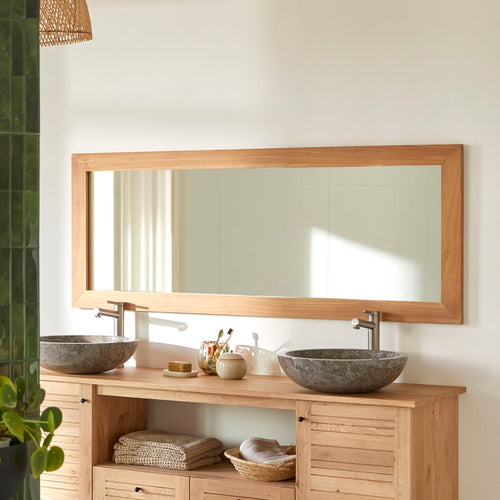 Tikamoon Teakhouten spiegel 160 x 60 cm - Naturel - vtwonen shop