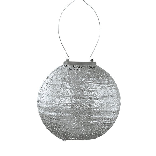 Lumiz solar lampion - topaze rond - 20 cm - zilver - vtwonen shop