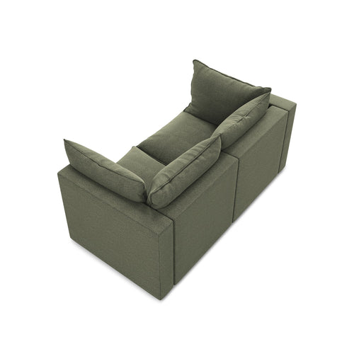 LaMiaSofa Tweezits modulaire bank Ravenna - bouclé - olijf - 180x90x77