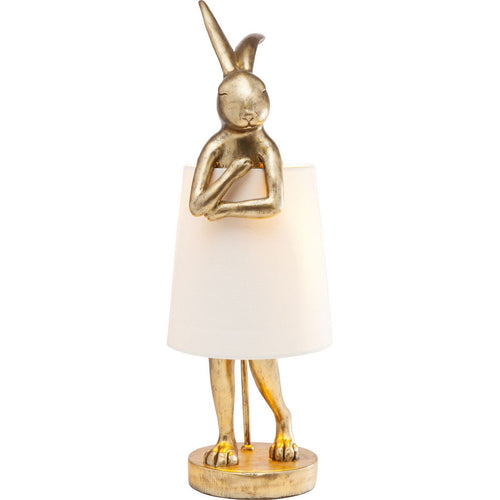 Kare Design tafellamp Animal - konijn - 68cm - goud en beige - vtwonen shop