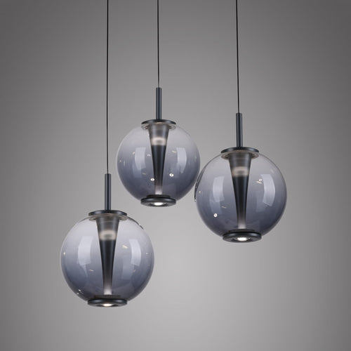 Neuhaus PURE hanglamp E-Infinity - 3 lichts - 50  x 240   cm - antraciet