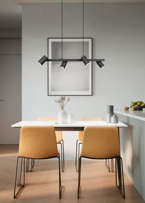 Trio Leuchten hanglamp Marley - 6 lichts - 115  x 150   cm - zwart