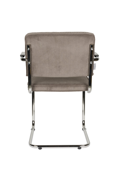 Zuiver Ridge Rib Armstoel Grijs - Set van 2 - vtwonen shop