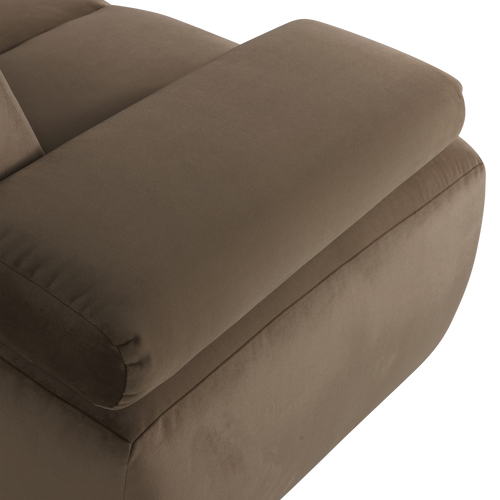 WOOOD 1,5-zits bank arm links Mojo - Velvet - Taupe - 74x164x97